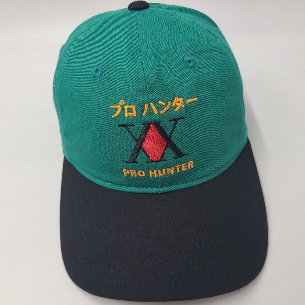 Hunter x Hunter Hat Strapback Green Black Anime Gon Freecss Japanese Kanji Pro